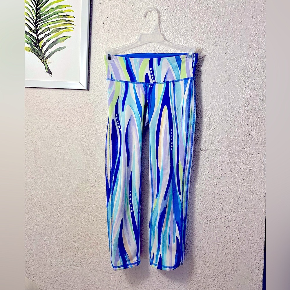 Lilly Pulitzer Luxletic Stripe Cropped Workout Leggings